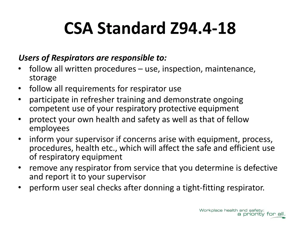 csa standard z94 4 18 2