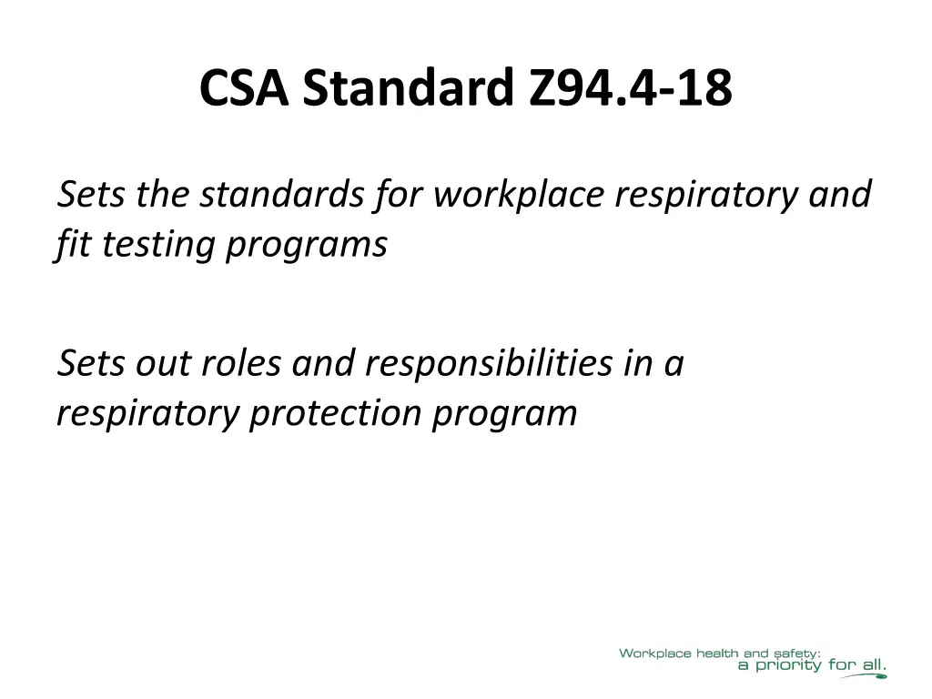 csa standard z94 4 18