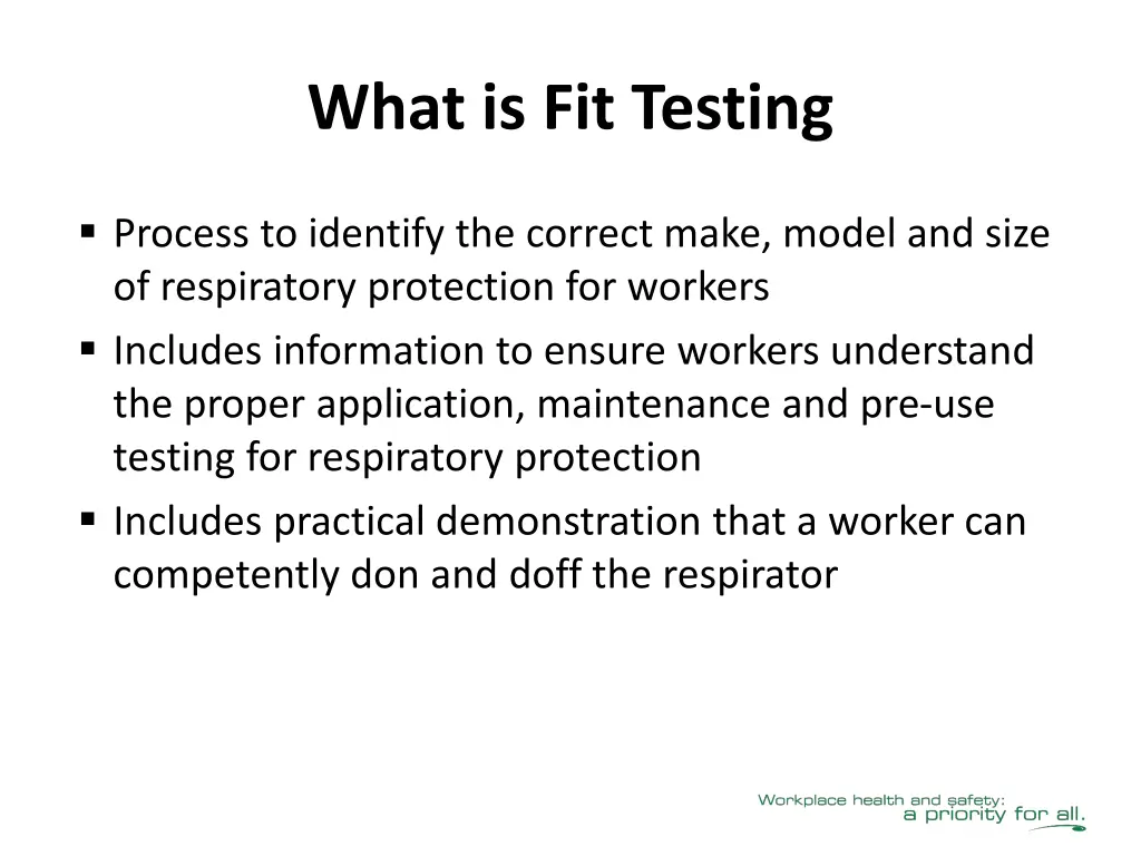 what is fit testing