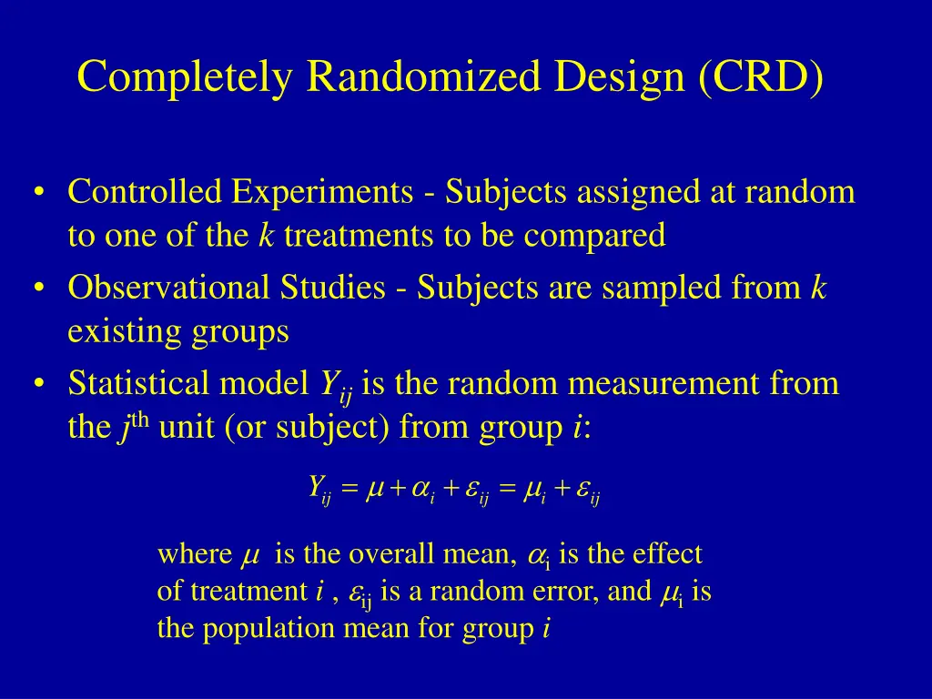 completely randomized design crd