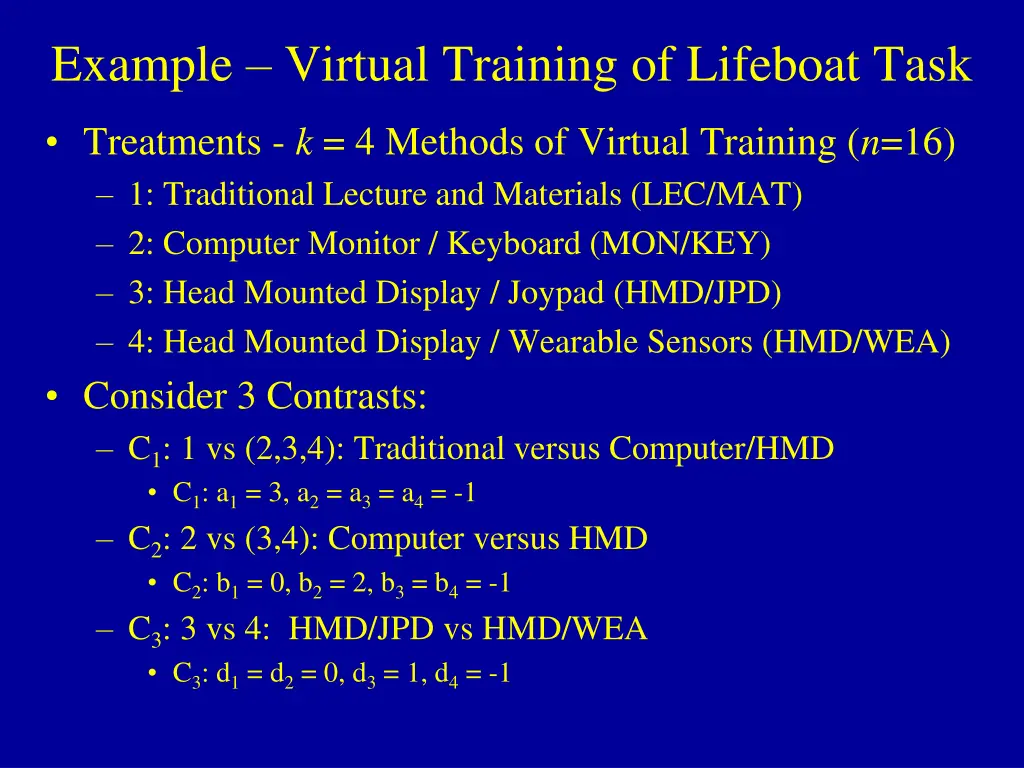 example virtual training of lifeboat task 1