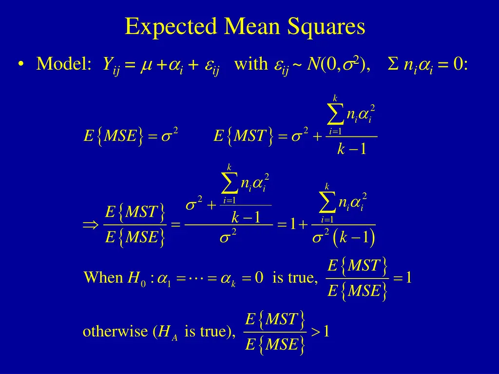 expected mean squares