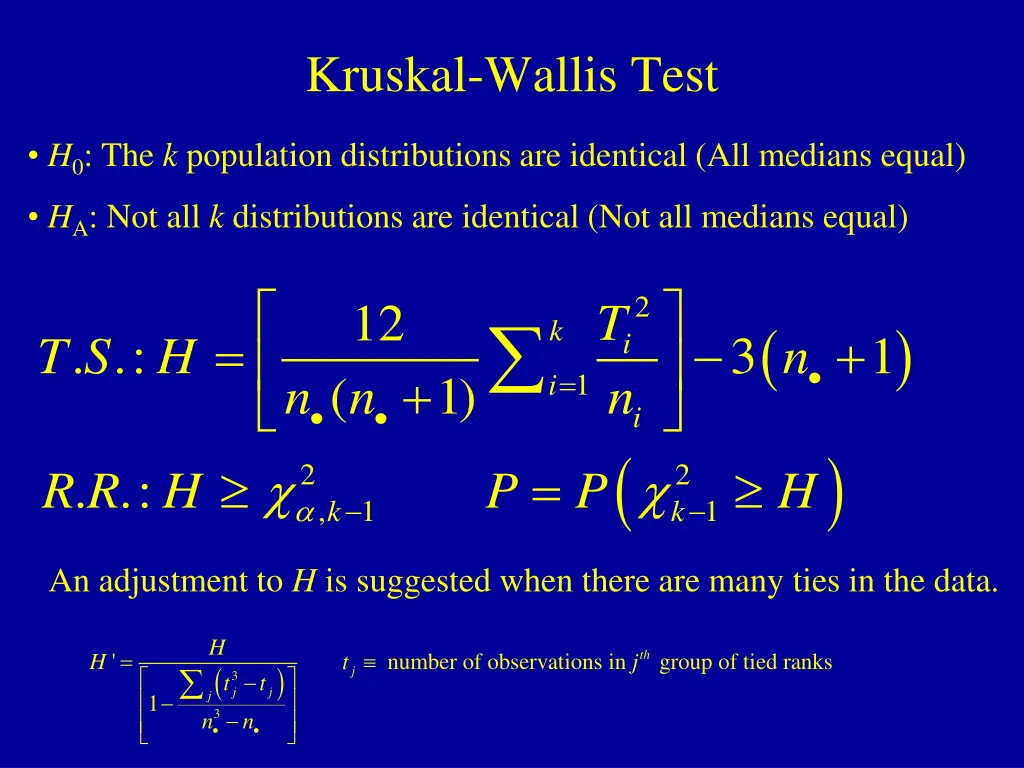 kruskal wallis test