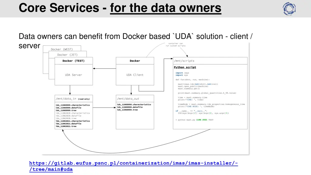 core services for the data owners