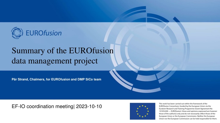 summary of the eurofusion data management project