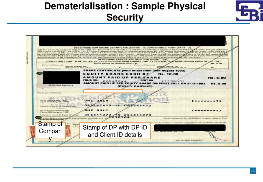 dematerialisation sample physical security