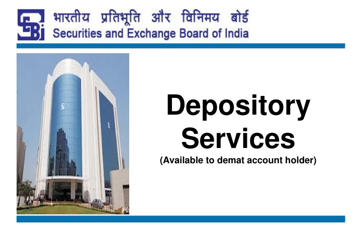 depository services available to demat account