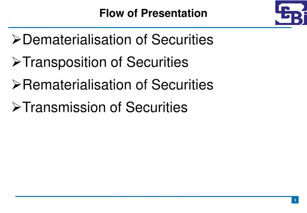 flow of presentation