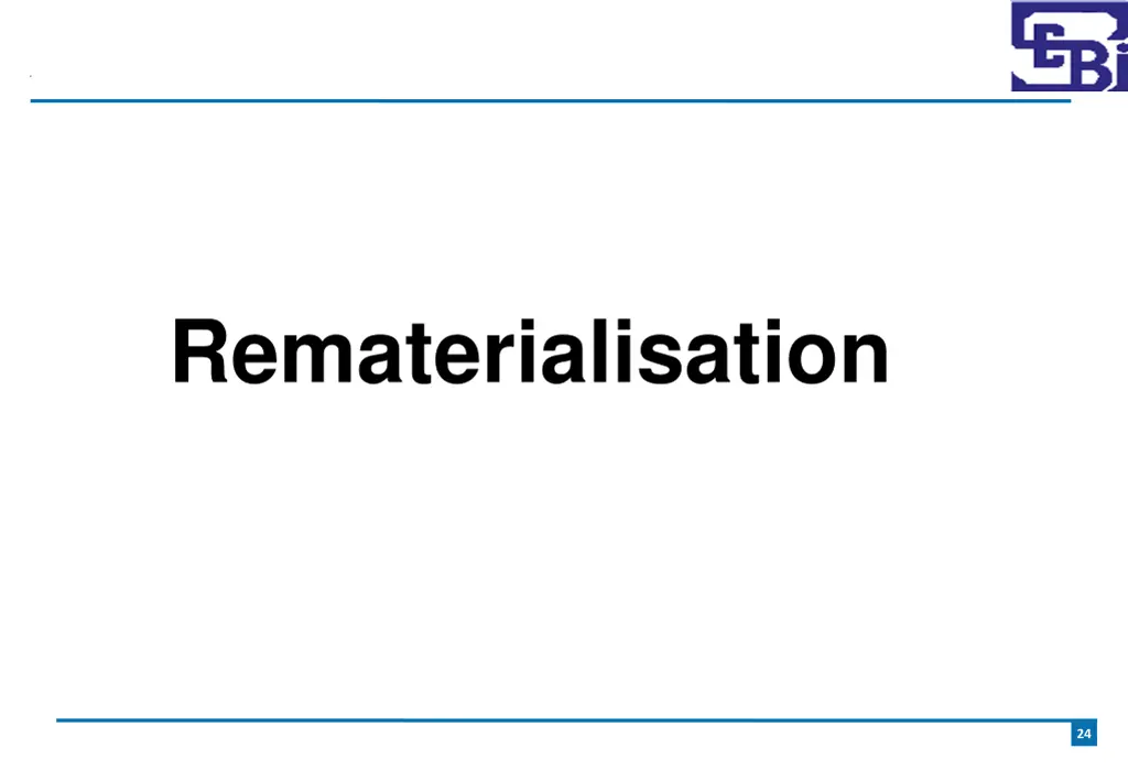 rematerialisation