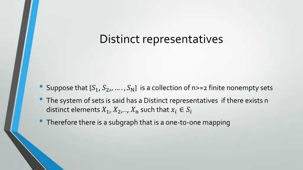 distinct representatives