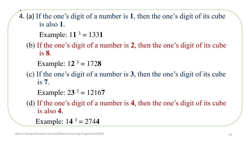 4 a if the one s digit of a number is 1 then