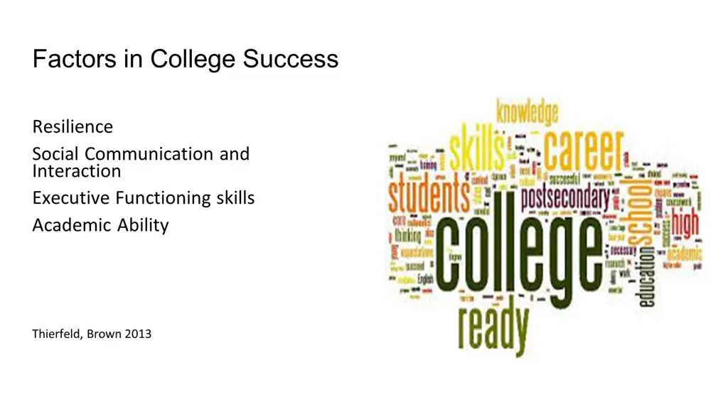 factors in college success