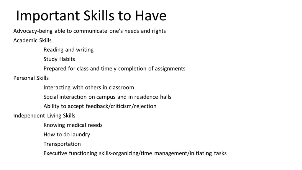 important skills to have