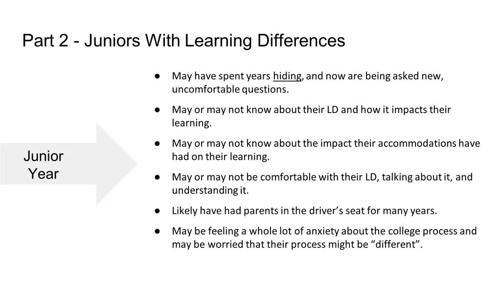 part 2 juniors with learning differences
