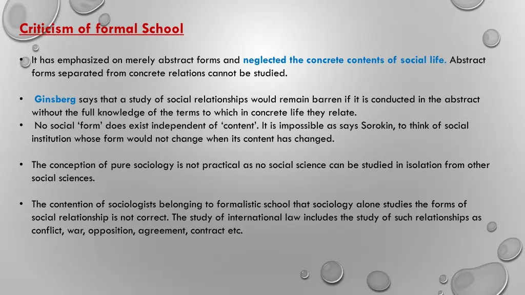 criticism of formal school