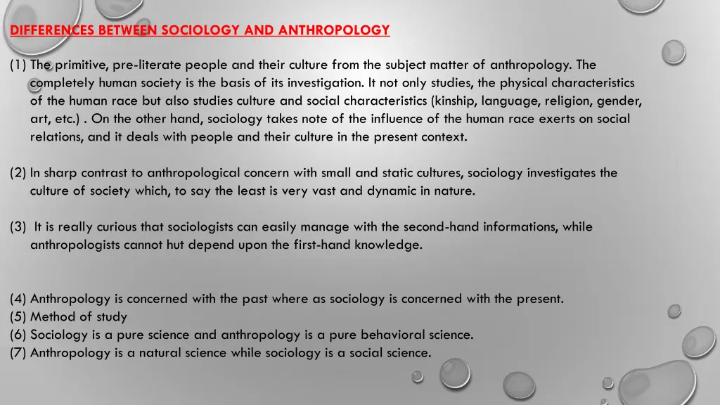 differences between sociology and anthropology