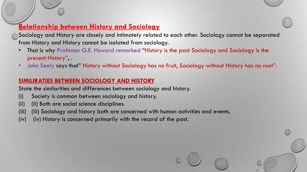 relationship between history and sociology