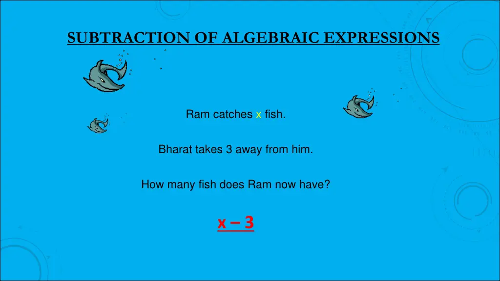 subtraction of algebraic expressions