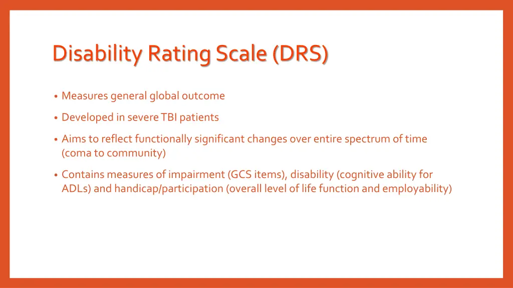 disability rating scale drs