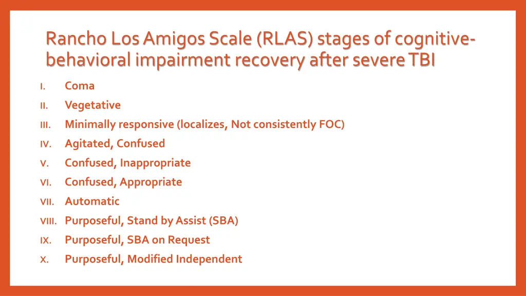 rancho los amigos scale rlas stages of cognitive