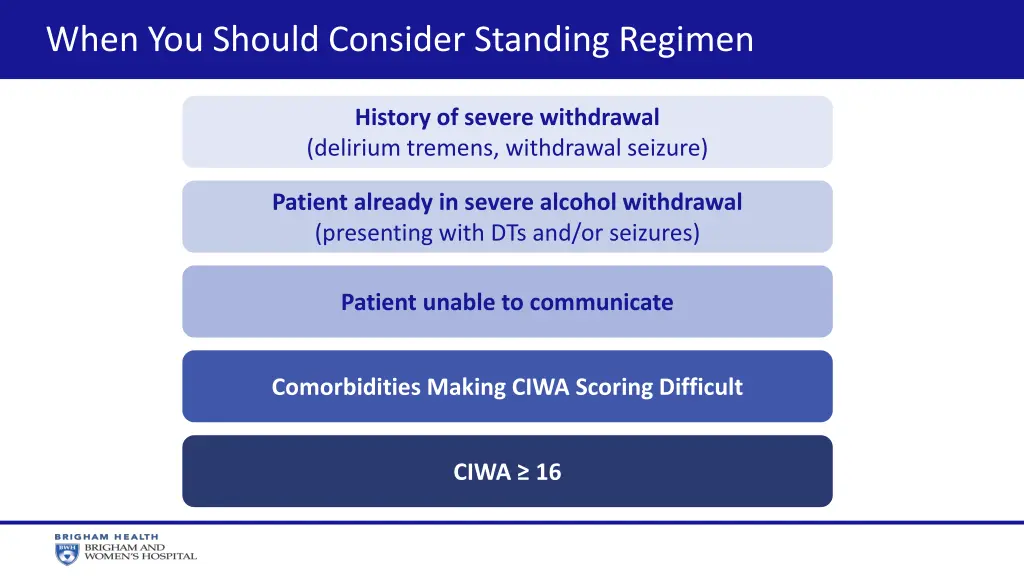 when you should consider standing regimen