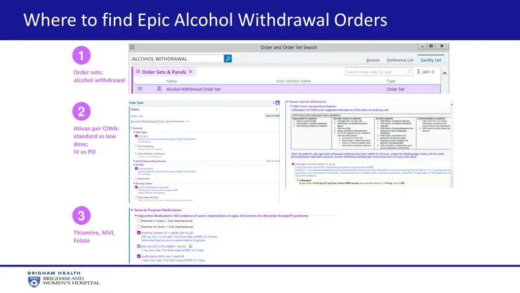 where to find epic alcohol withdrawal orders