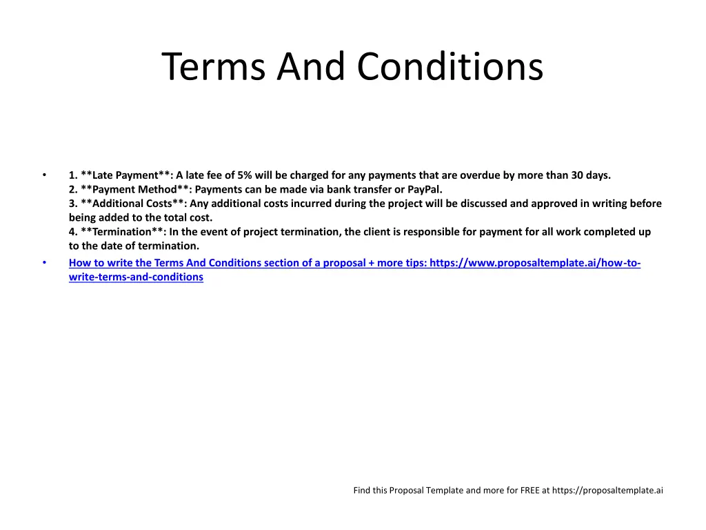 terms and conditions