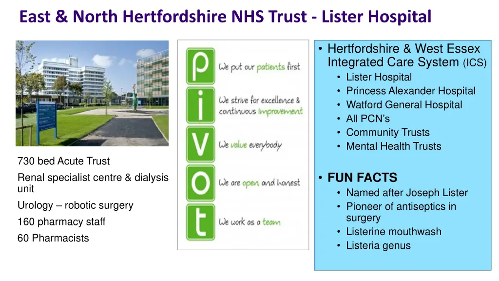 east north hertfordshire nhs trust lister hospital