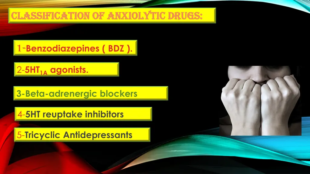 classification of anxiolytic drugs classification