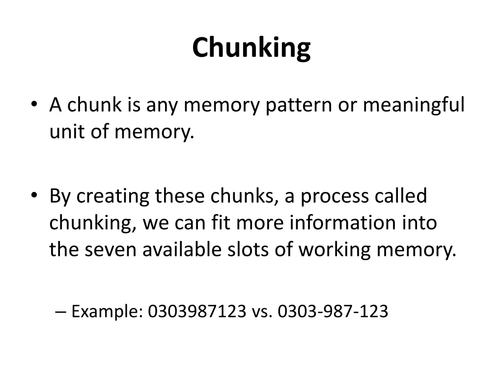 chunking