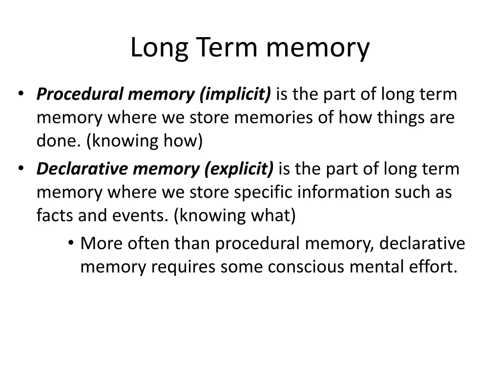 long term memory 1