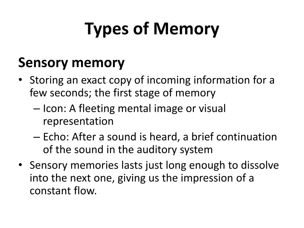 types of memory 1