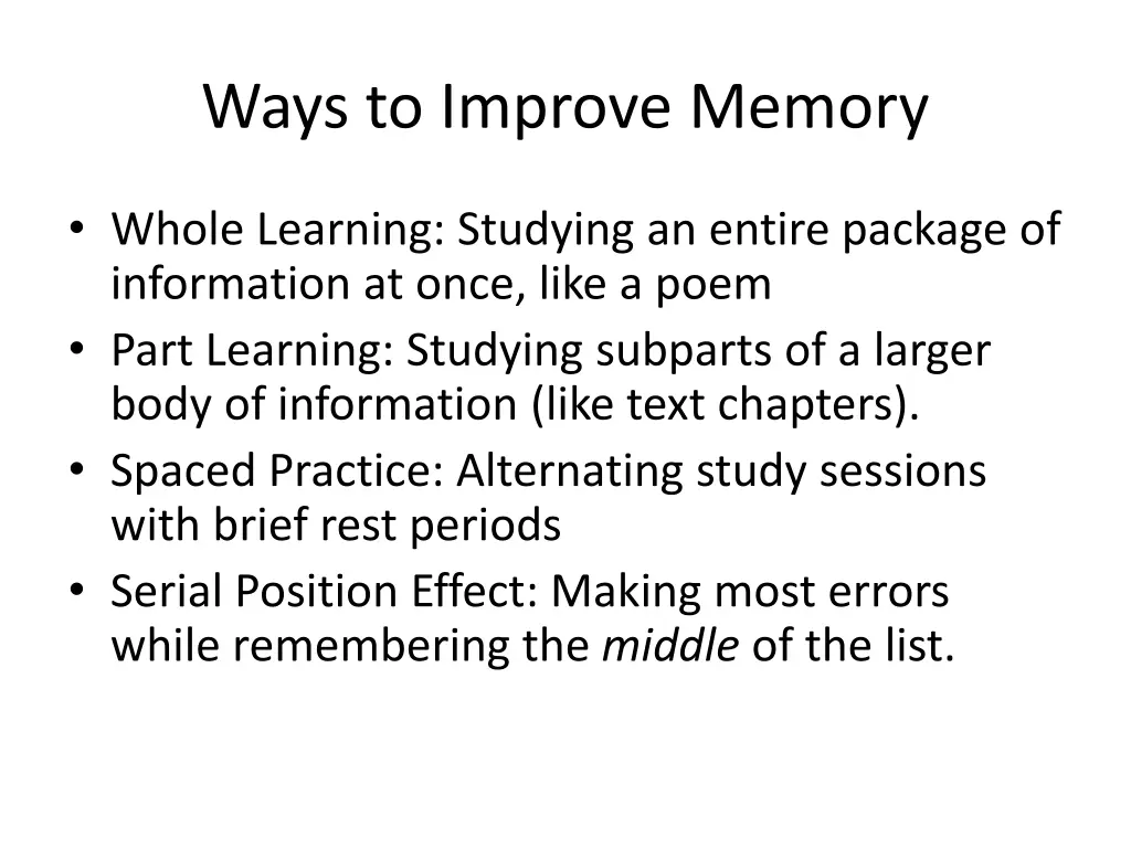 ways to improve memory 1