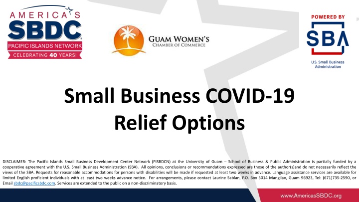 small business covid 19 relief options