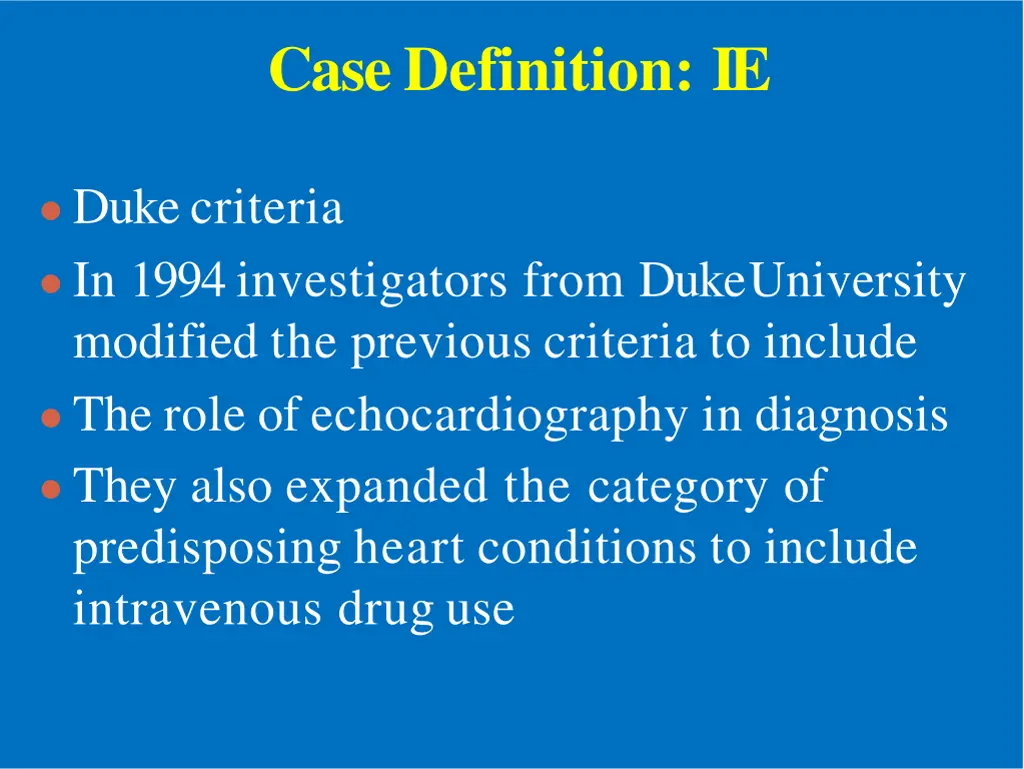 case definition ie