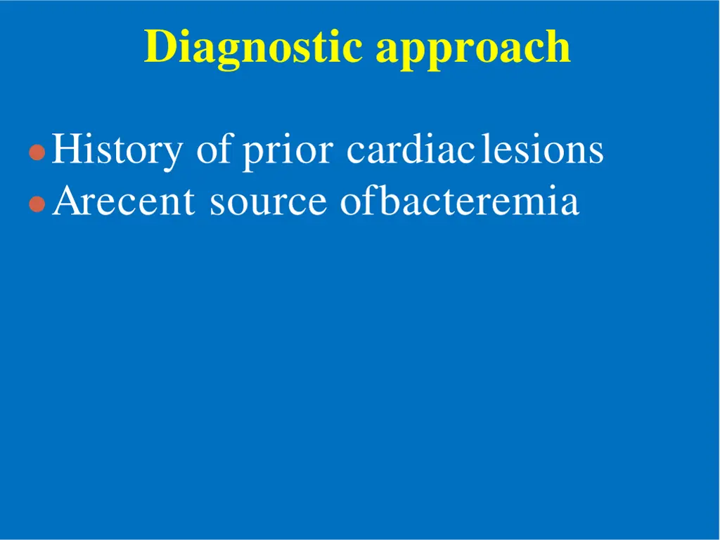 diagnostic approach