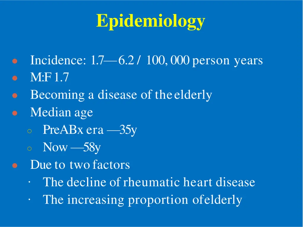 epidemiology