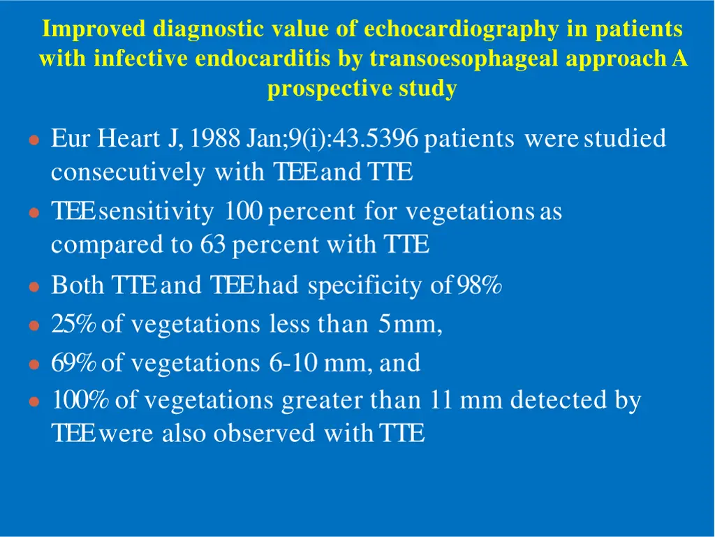 improved diagnostic value of echocardiography