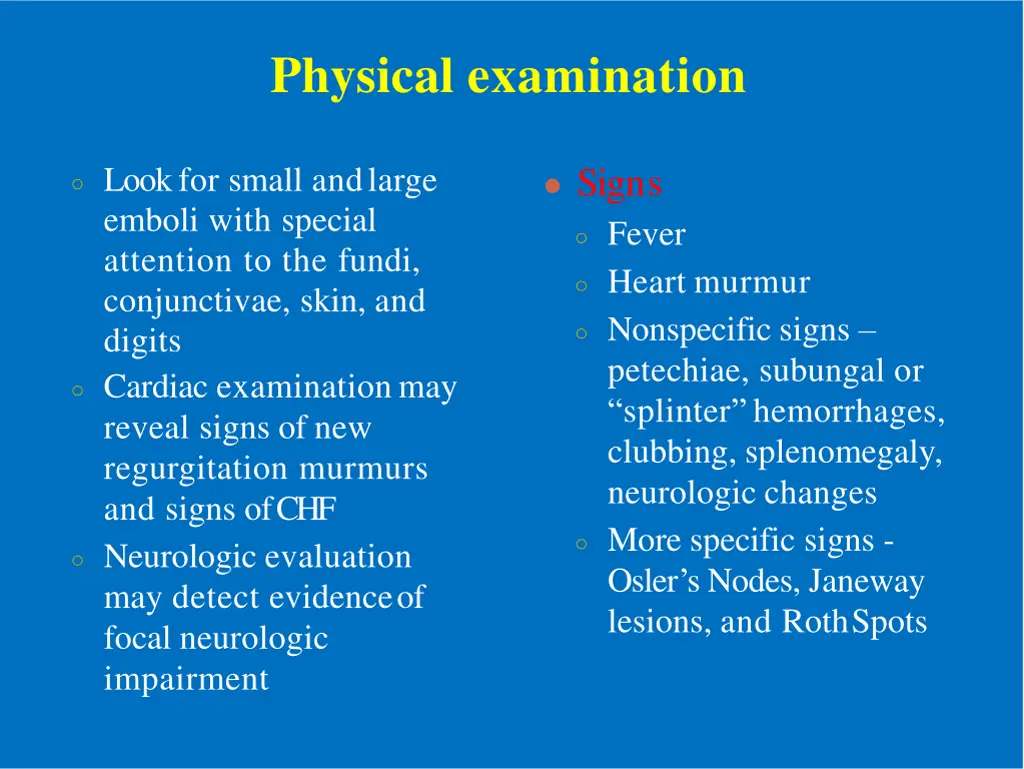 physical examination