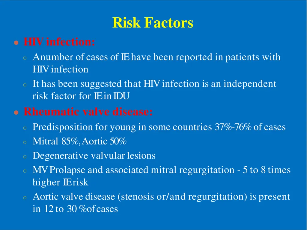 risk factors 1