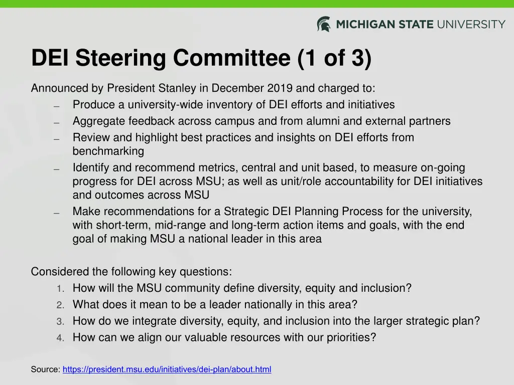 dei steering committee 1 of 3