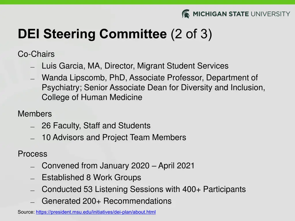 dei steering committee 2 of 3