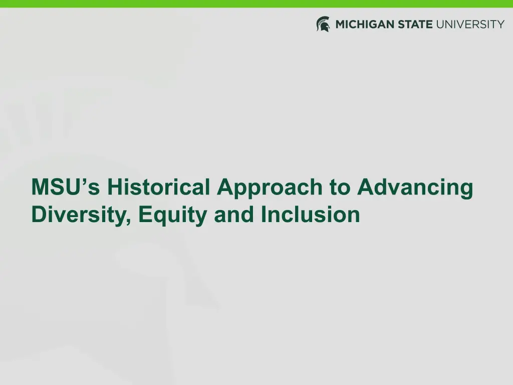 msu s historical approach to advancing diversity