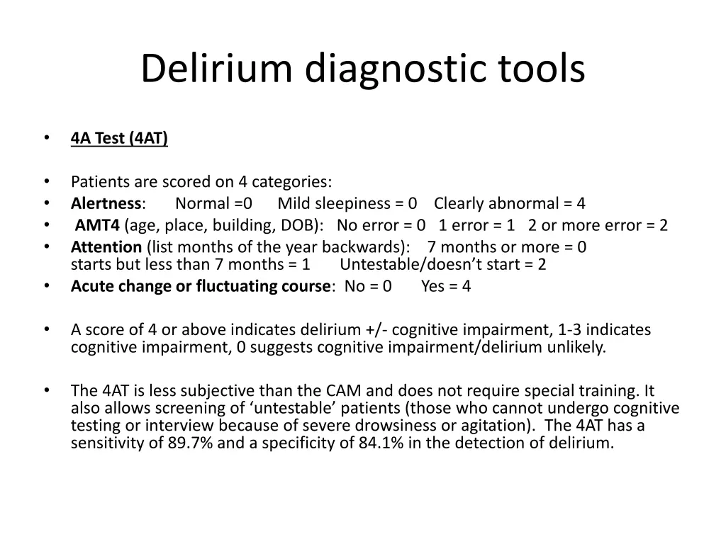 delirium diagnostic tools 1