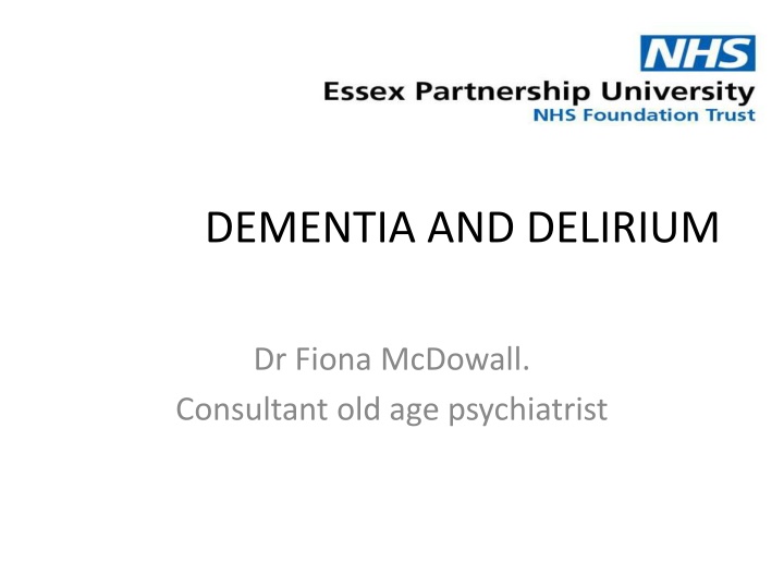 dementia and delirium