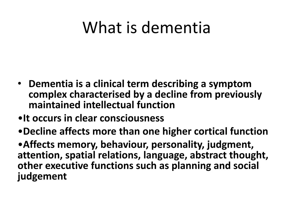 what is dementia