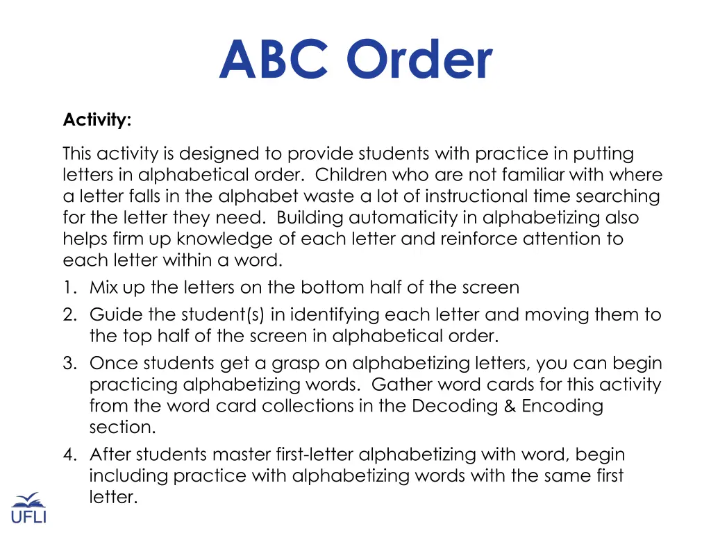 abc order