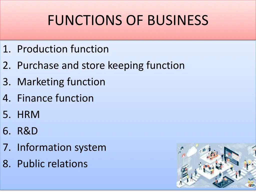 functions of business