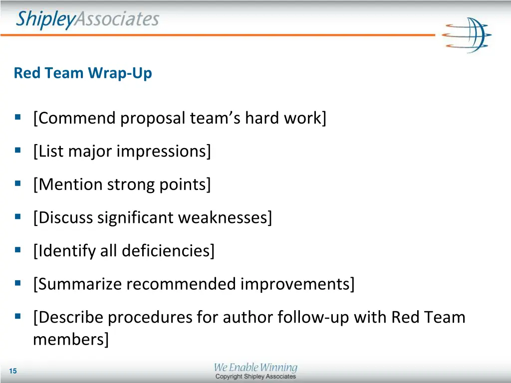 red team wrap up