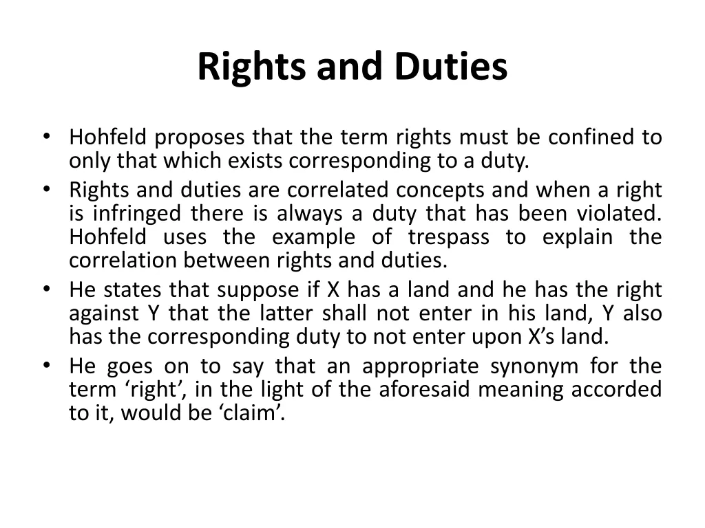 rights and duties